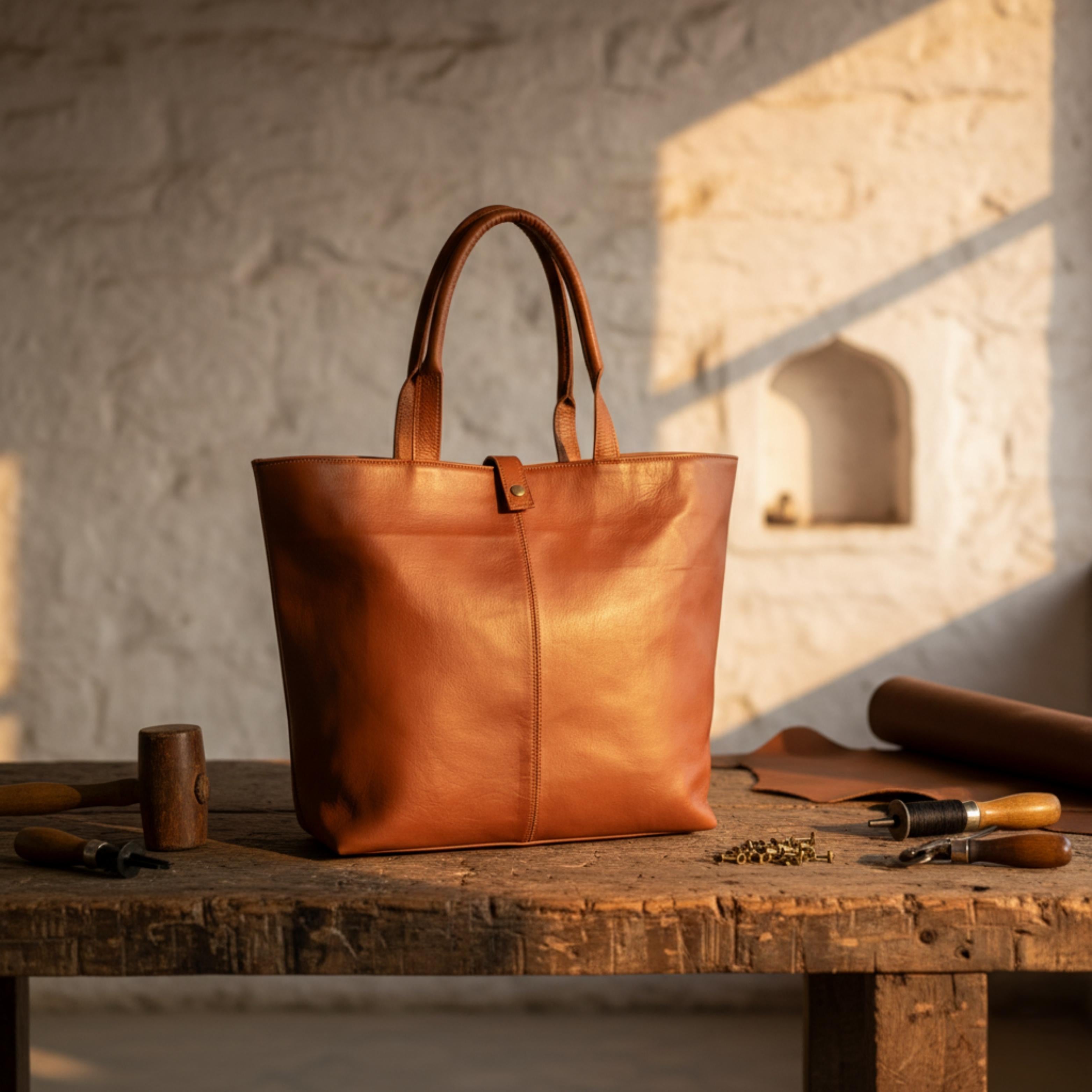 Handcrafted Jeengar leather bags in Certified Real Leather.