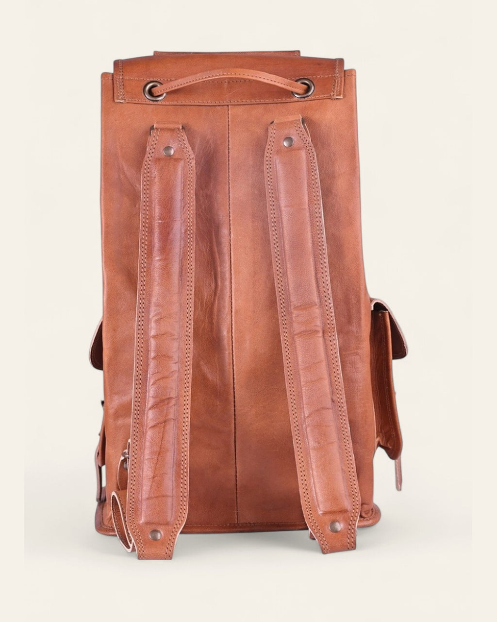 The Aravalli Backpack — back view with wide padded adjustable shoulder straps
