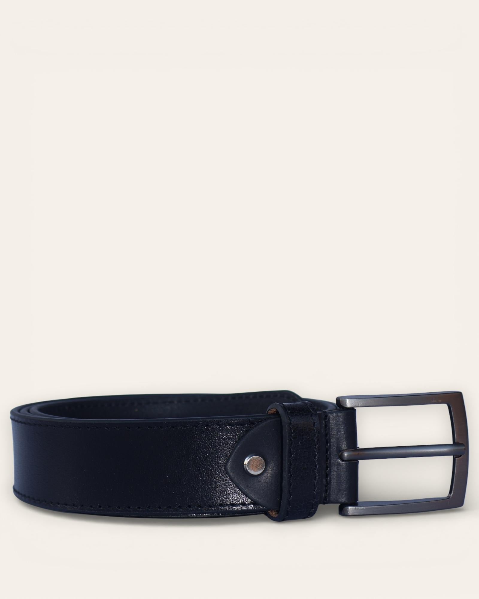 The Chittorgarh Belt - Stitched Black