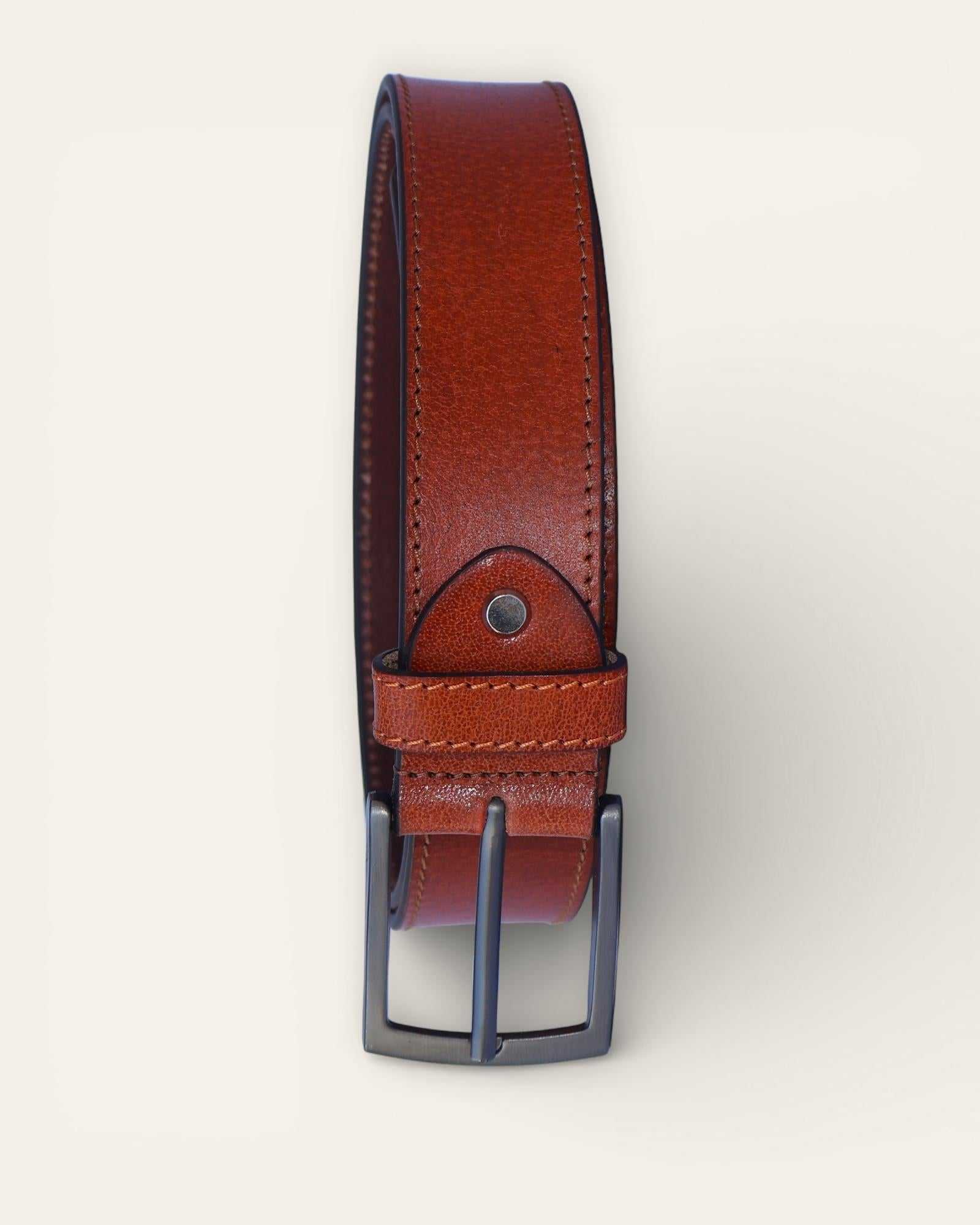 The Chittorgarh Belt - Stitched Brown