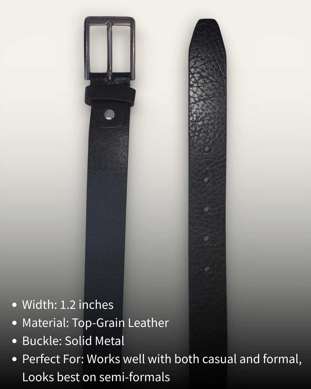 The Chittorgarh Belt - Pebbled Black