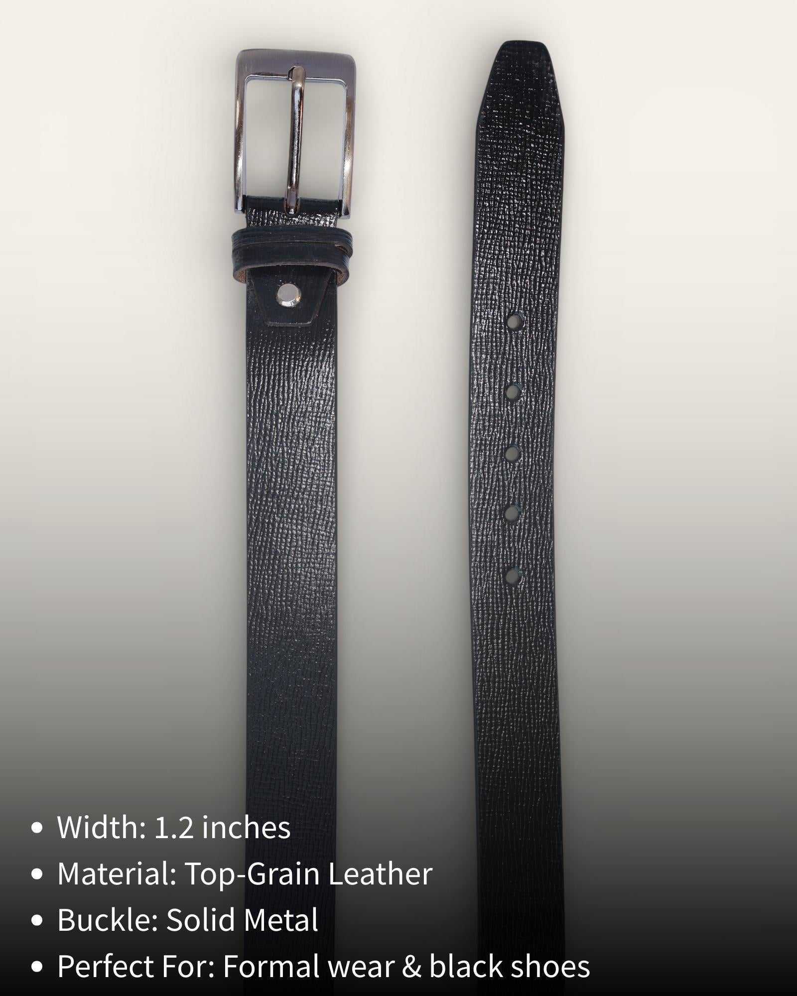The Chittorgarh Belt - Woven Black