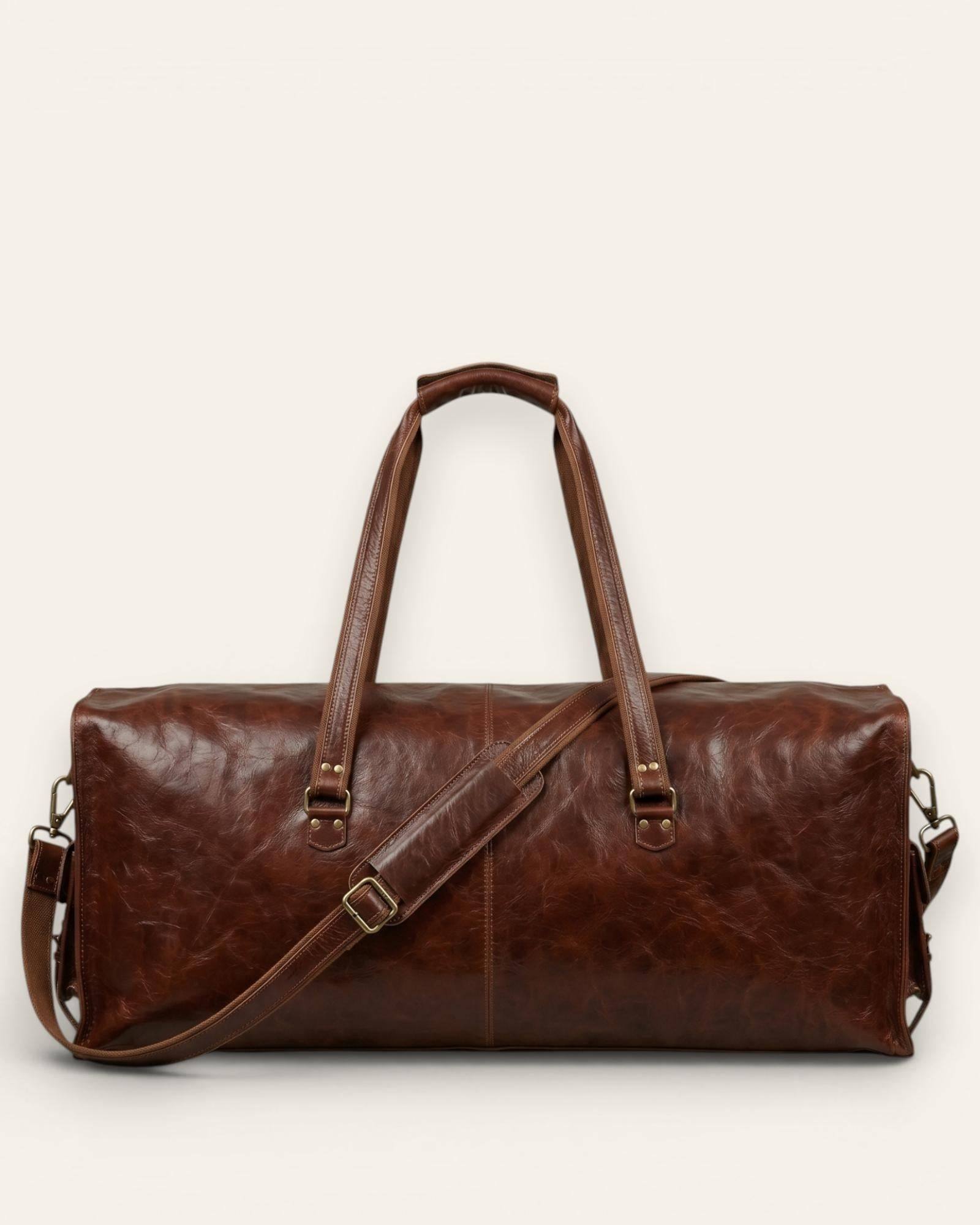 The Bikaner Cricket Holdall — leather cricket duffle sized for a bat and full kit