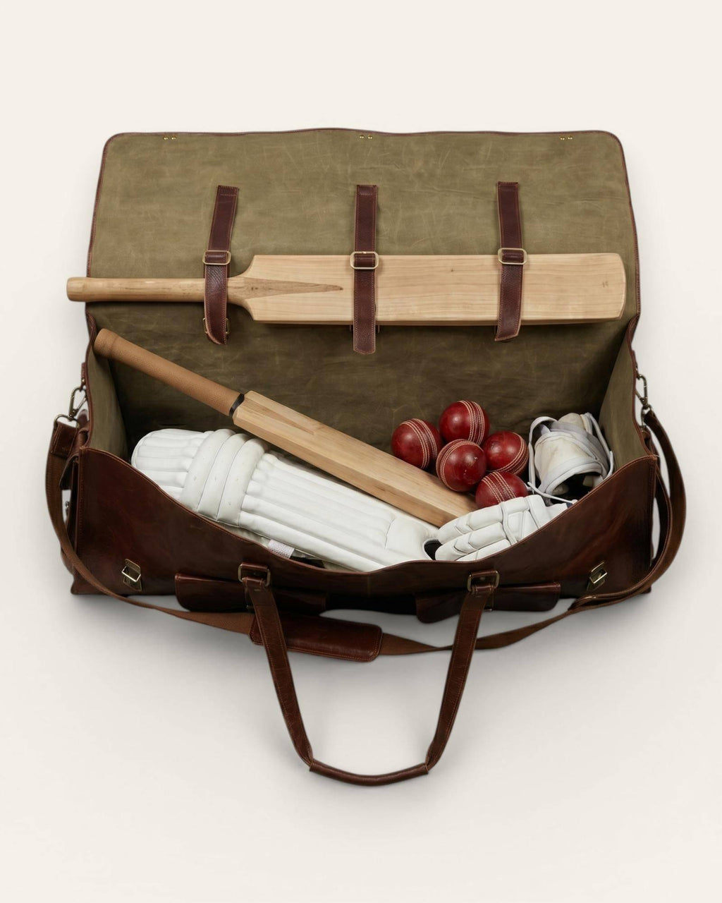 The Bikaner Cricket Holdall — handcrafted leather sports holdall by Jeengar