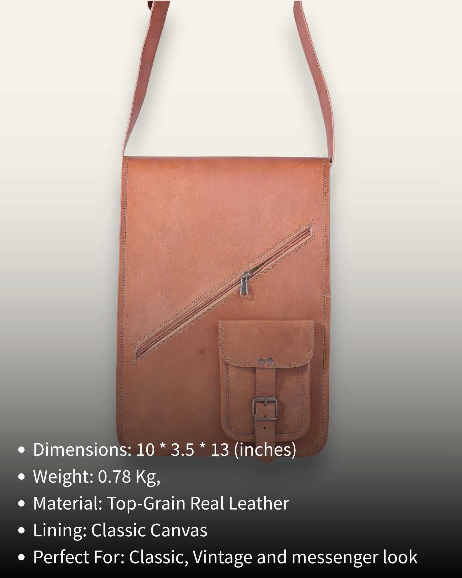 The Bundi Crossbody Bag — unique diagonal zipper detail