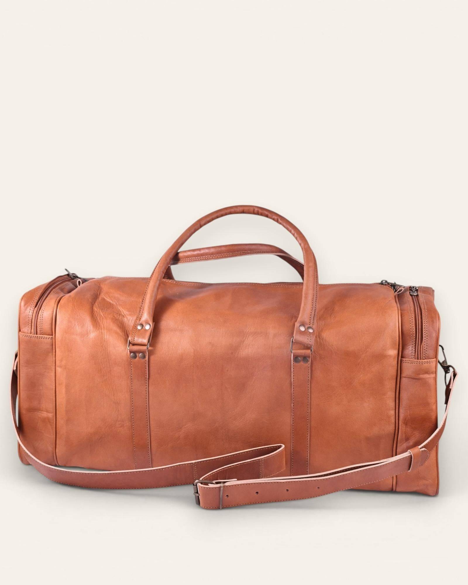 The Ranthambore Weekender — spacious cabin-friendly leather weekender