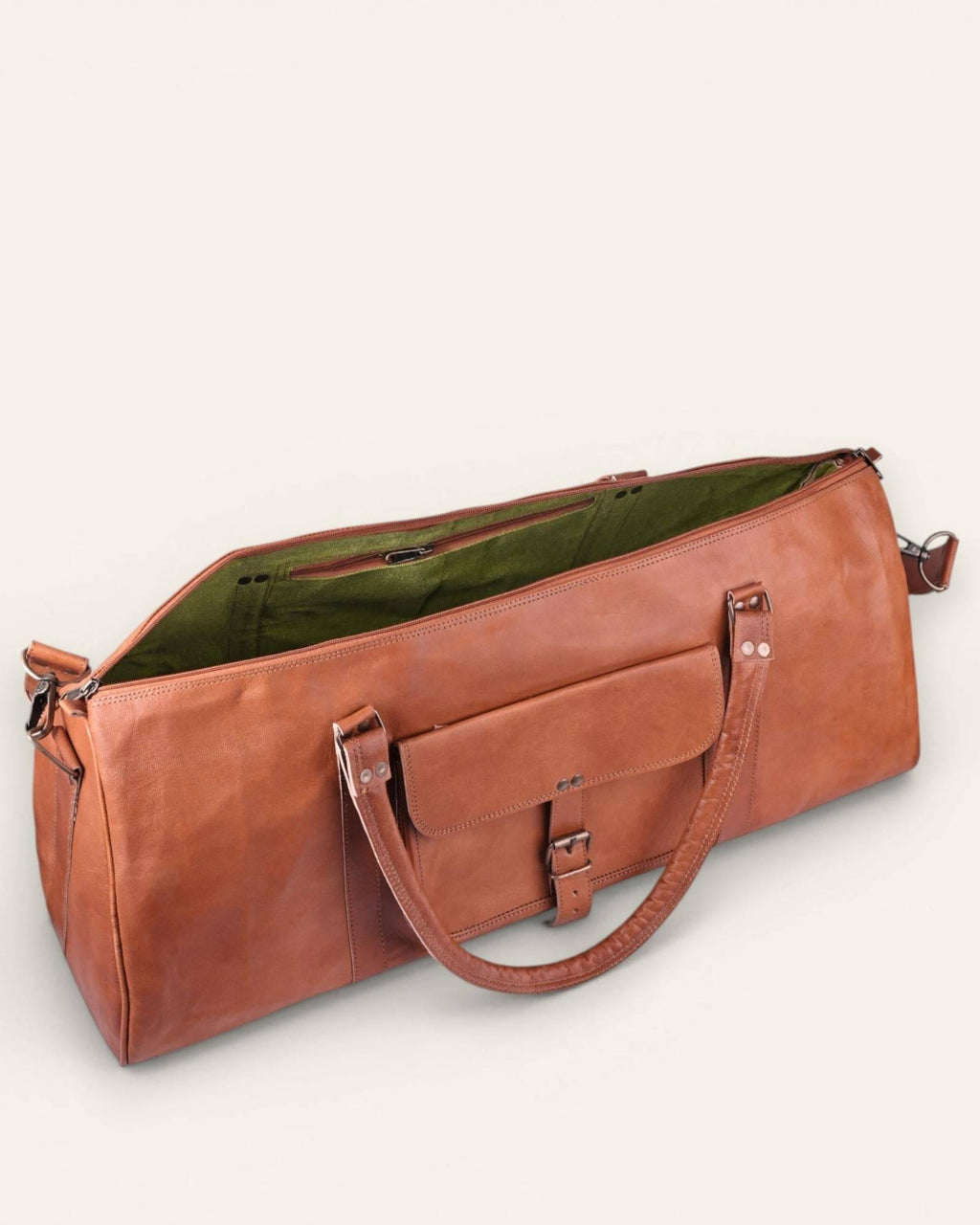 The Amer Weekender — Certified Real Leather duffel bag, made in Rajasthan
