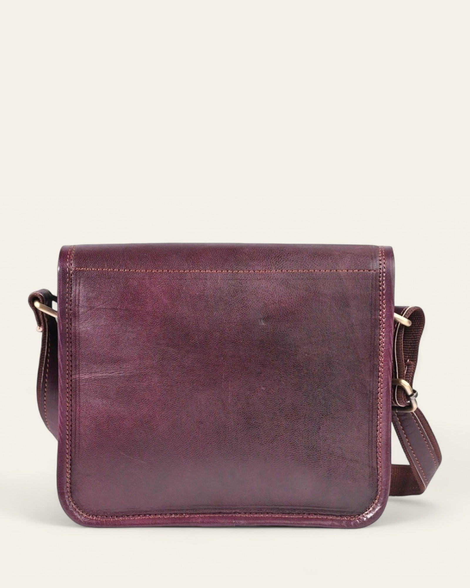 The Jaisalmer Sling in Cherry - back view in Certified Real Leather