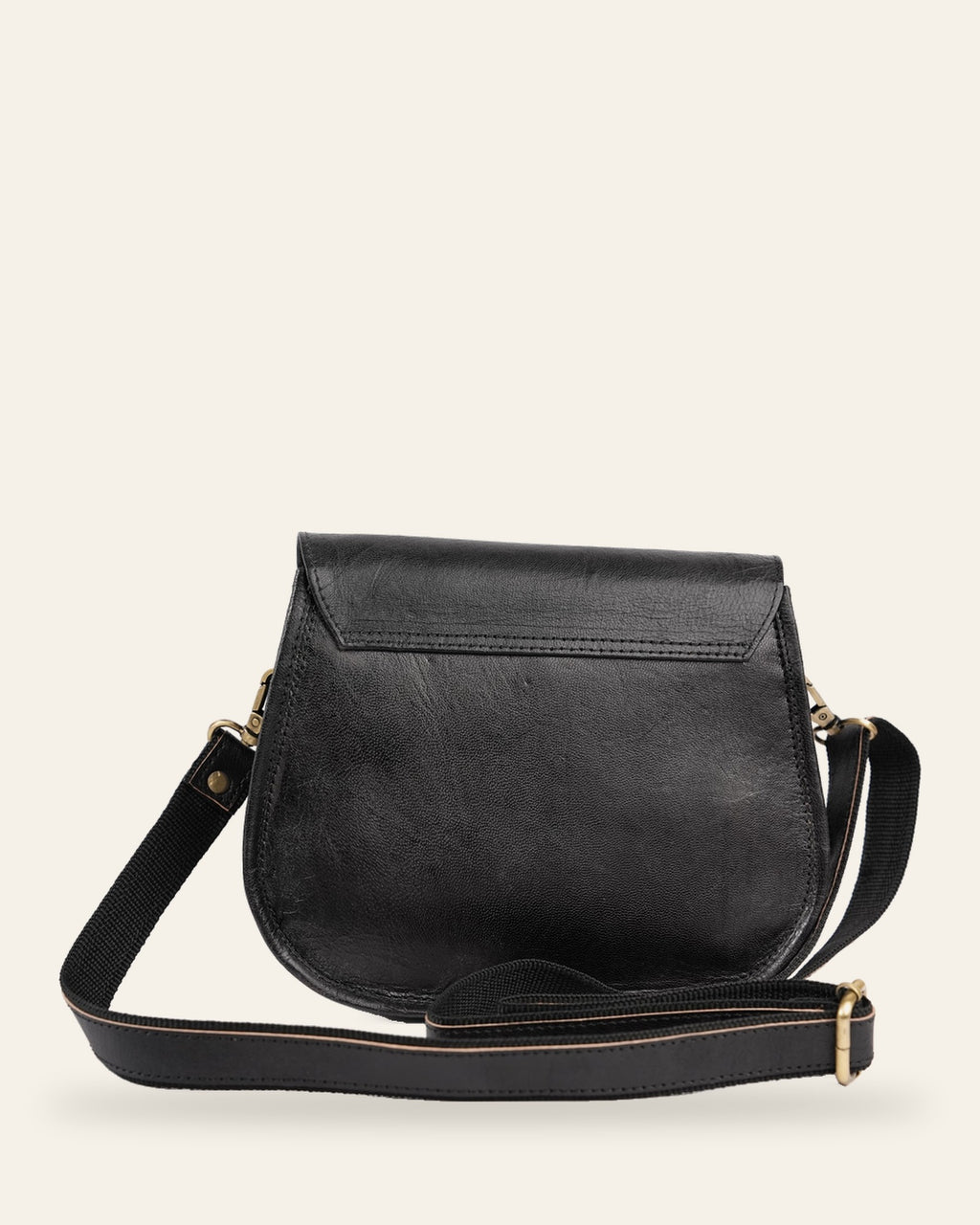 The Marwari Sling in Black — back view with adjustable crossbody strap