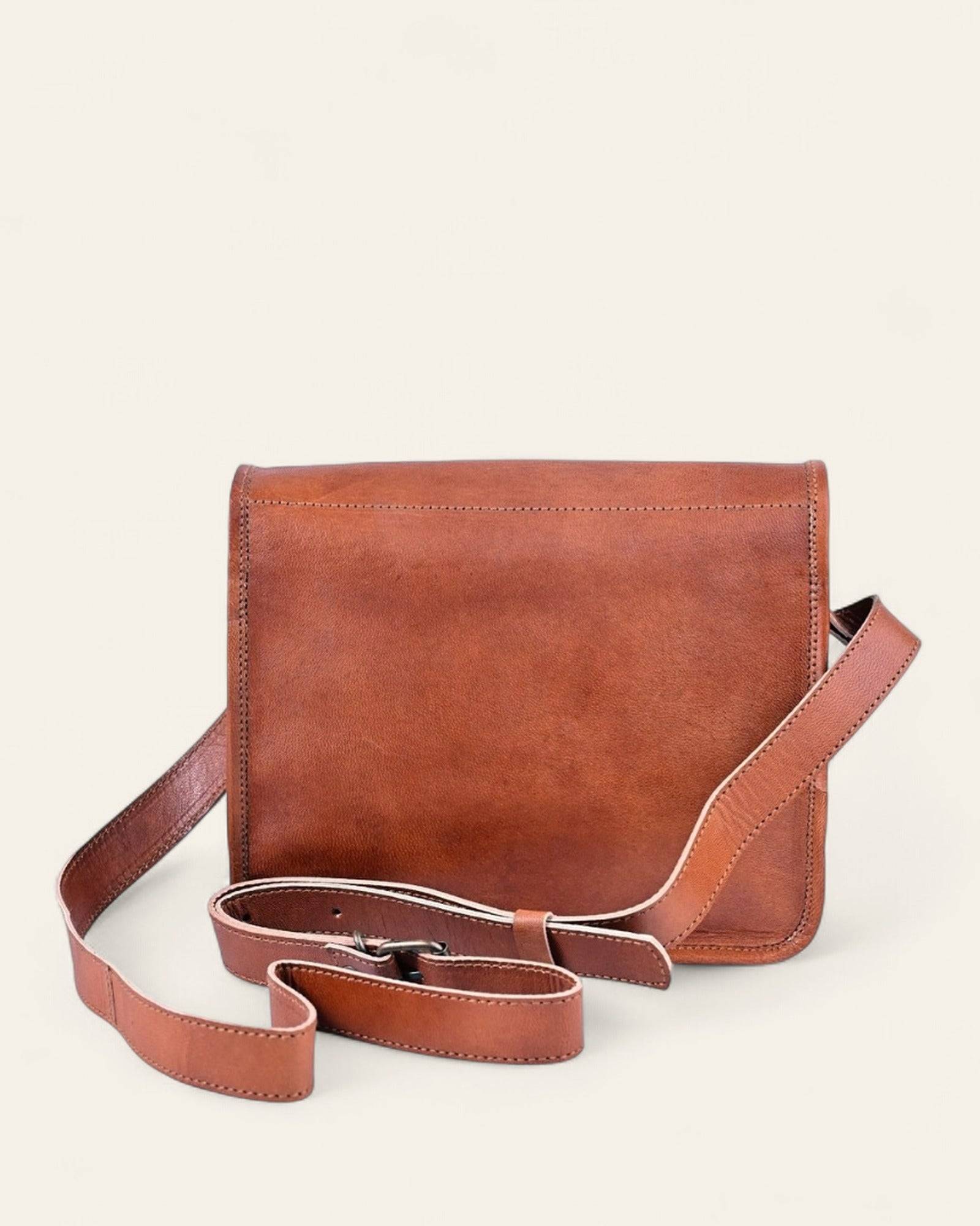 Side profile of The Jaigarh Sling showing its structured depth and adjustable strap