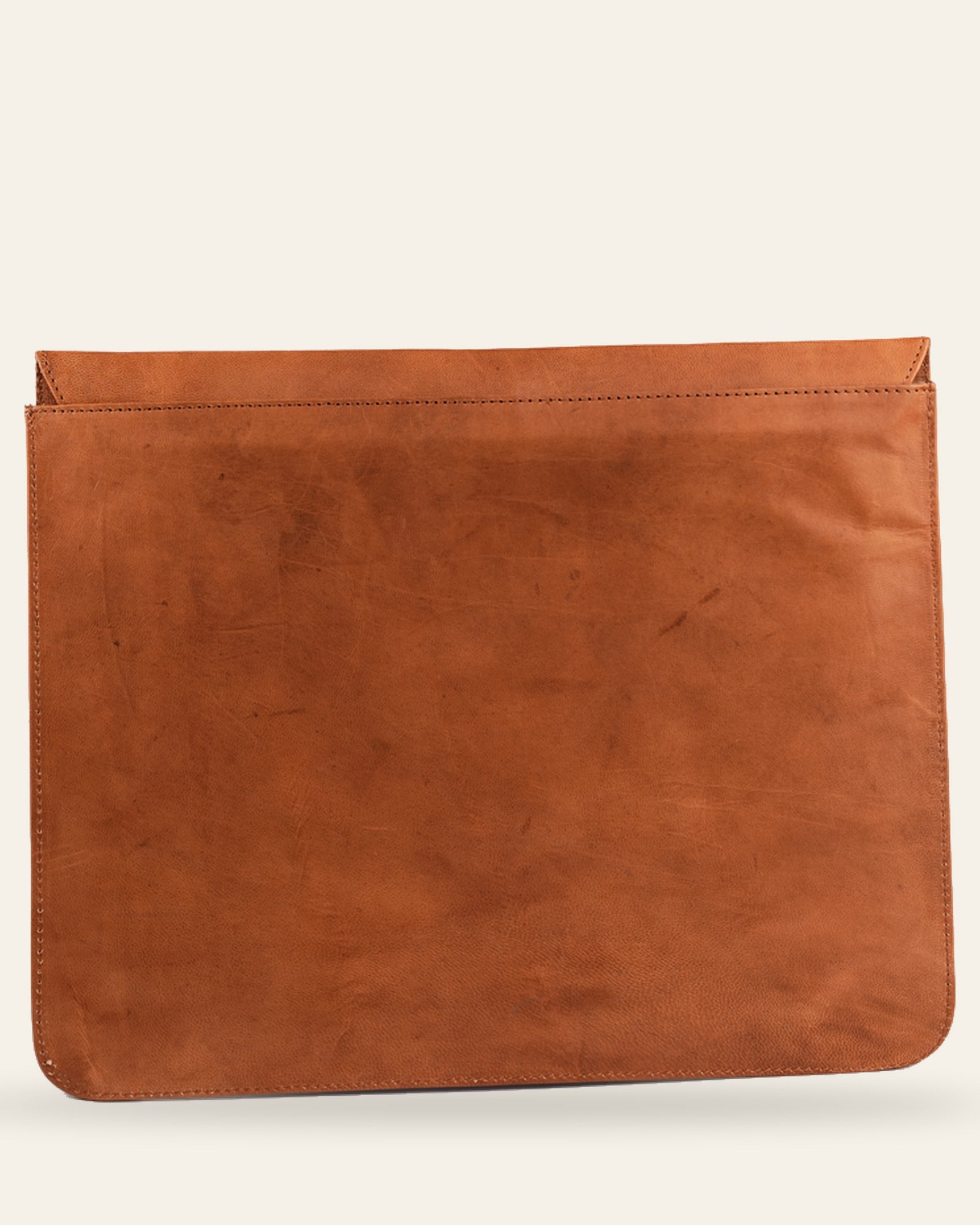 The Barmer Tech Sleeve (15-inch) in Tan — plain back panel