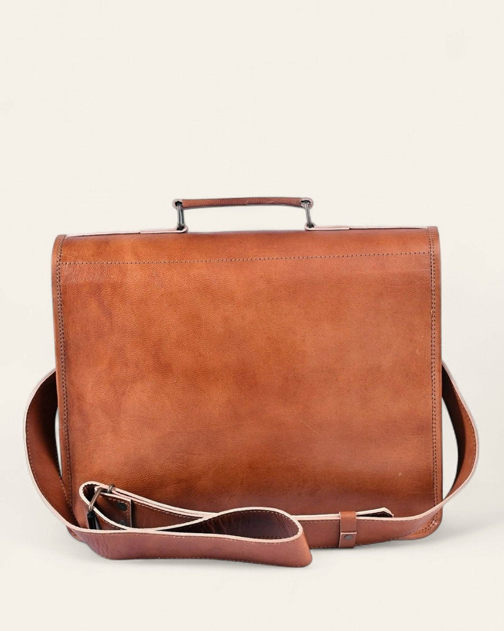 Side profile of The Mangla Laptop Bag with its adjustable strap