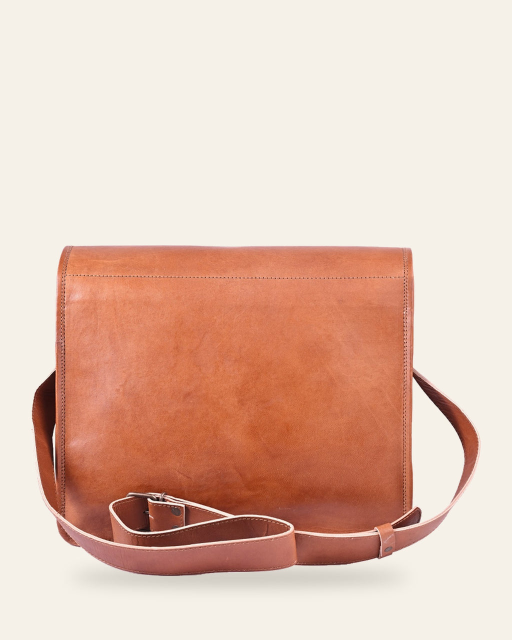The Umaid Briefcase 15-16 in — back view with adjustable crossbody strap