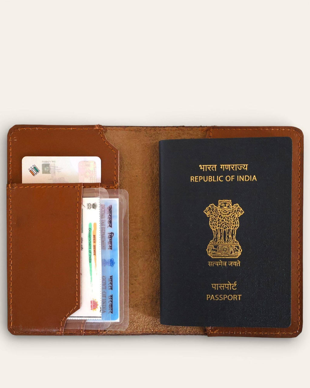 The Banjara Passport Holder — handcrafted leather travel companion
