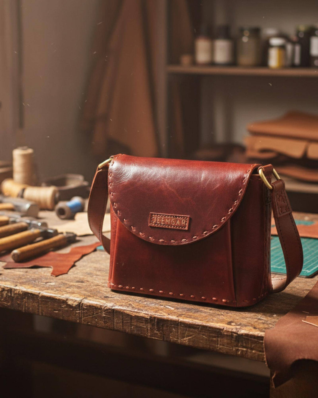 The Beawar Sling in Cherry — a modern heirloom crossbody