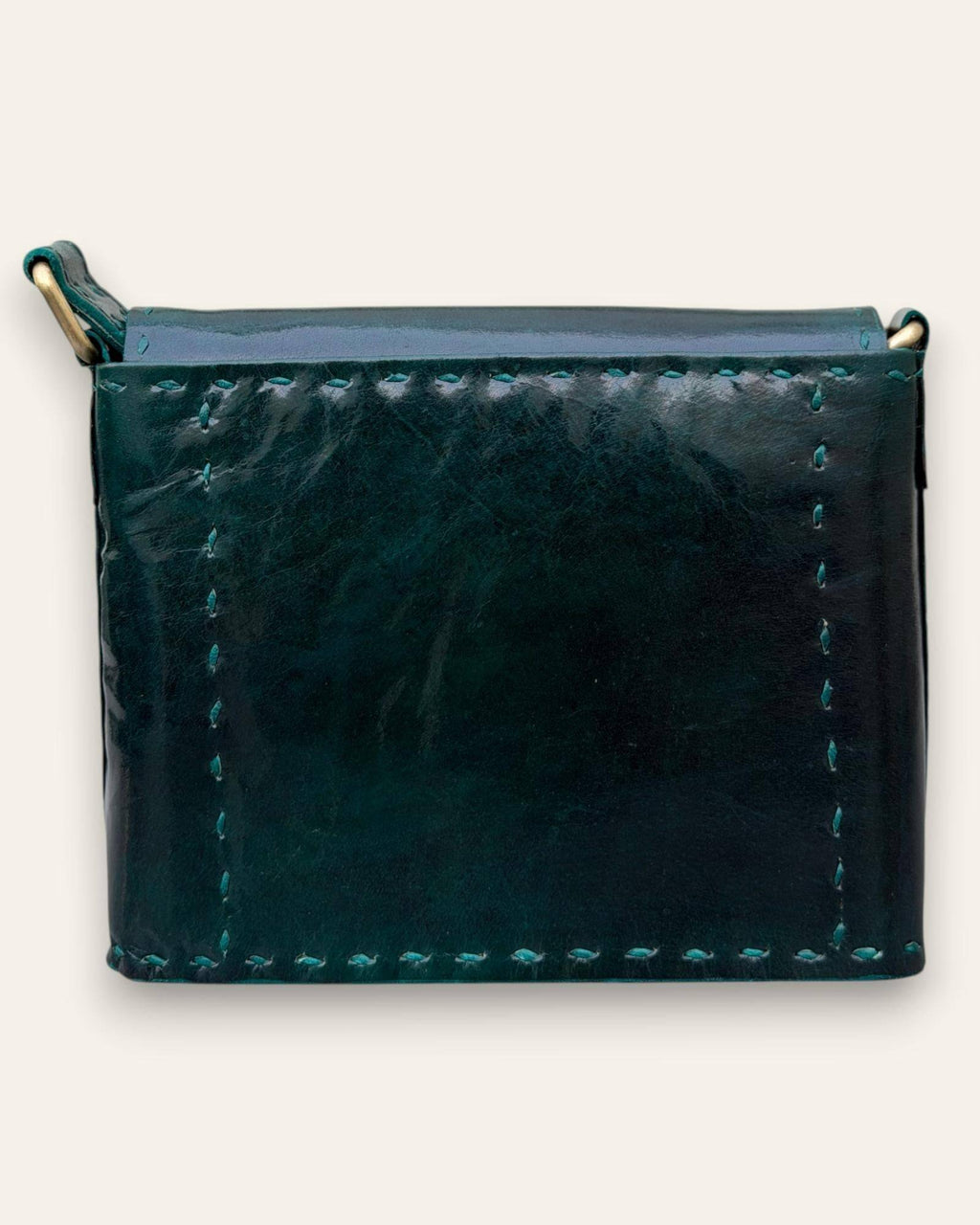 The Beawar Sling in Dark Olive — Certified Real Leather by artisan Manish