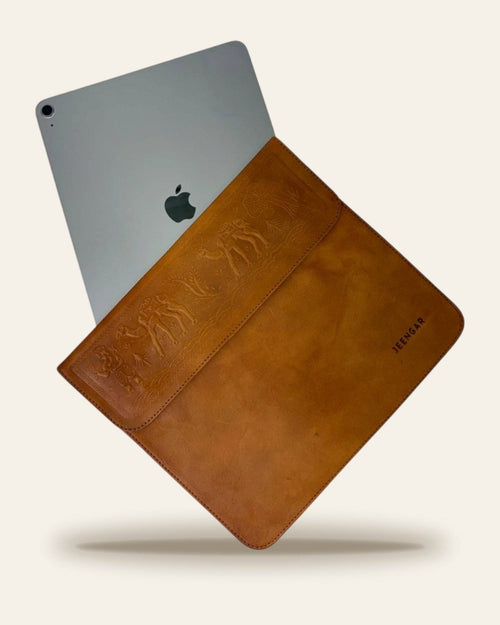 The Barmer Tech Sleeve holding an 11-inch iPad